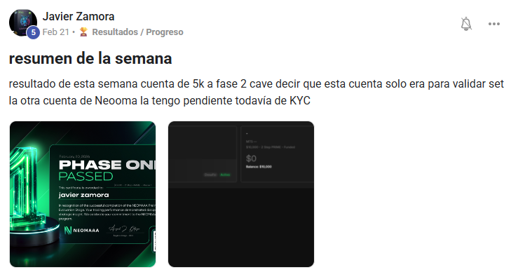 Resultado publicado por Javier Zamora en la comunidad PoPey Academy